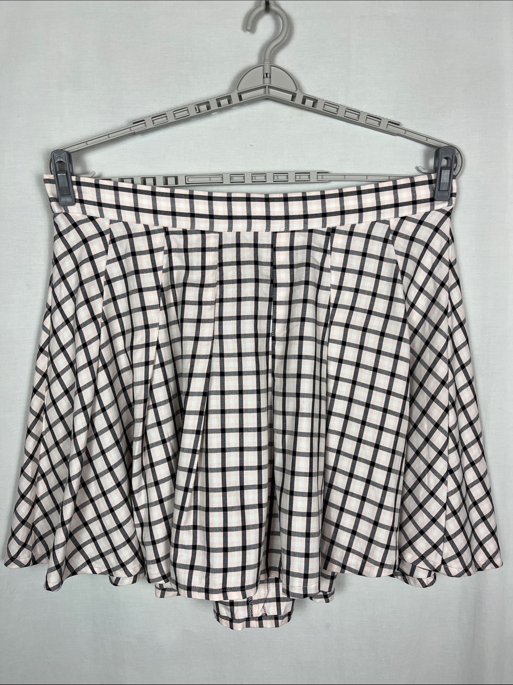 Torrid Pink and Black Plaid Mini Skirt